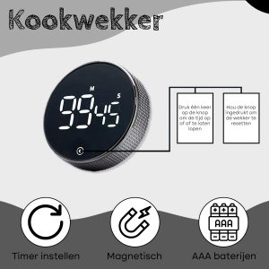 Digitale Kookwekker – Magnetisch – LED-display